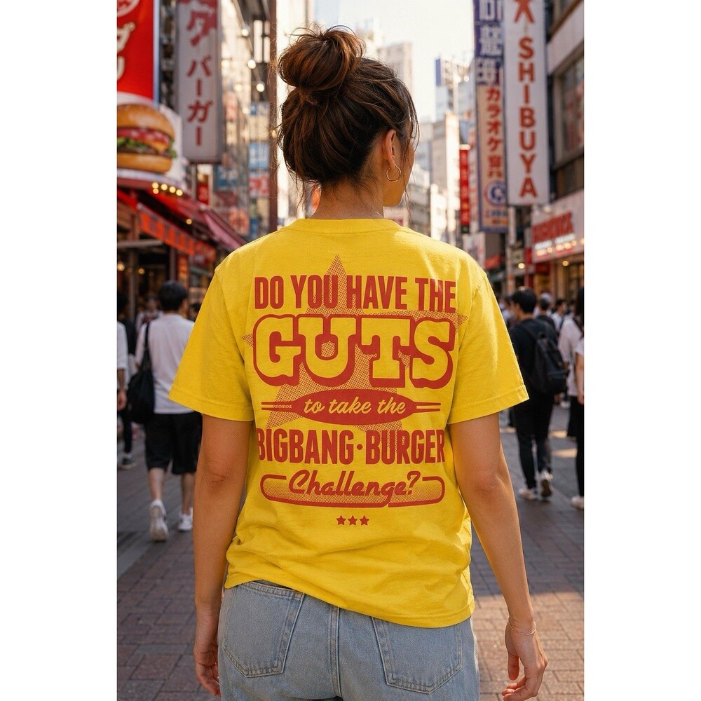 Persona 5 Big Bang Burger Fangamer Yellow T-Shirt Mens XL Atlus Sega - Picture 5 of 7